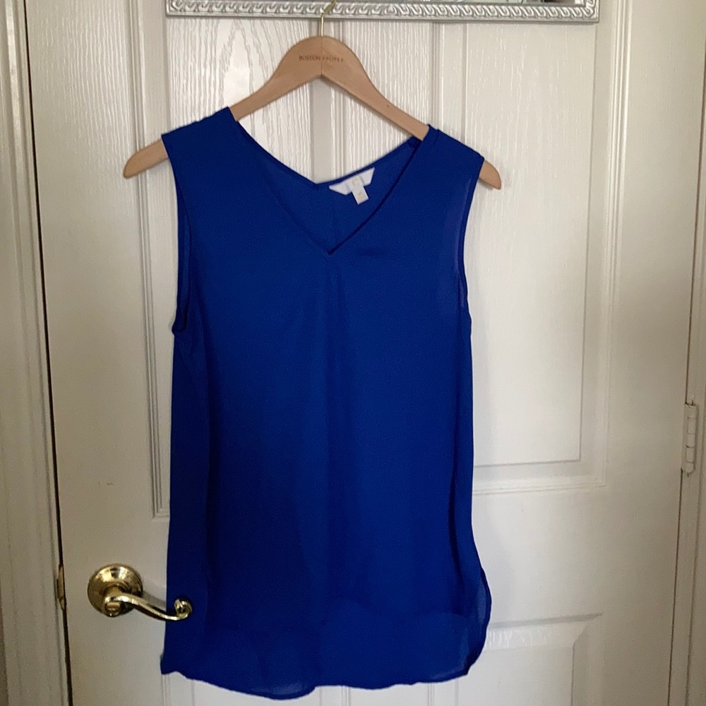 Charming Charlie M Blue Sleeveless Top
